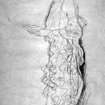Lesendes Girl in Profile by Klimt