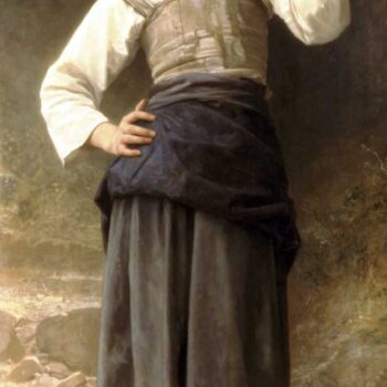 Young Girl Going to The Spring