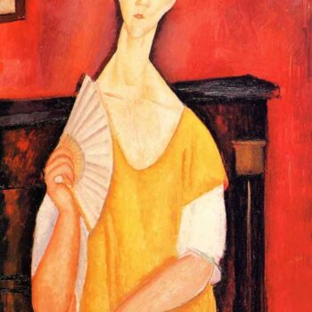Modigliani - Portrait of Lunia Czechowska with Fan [2]