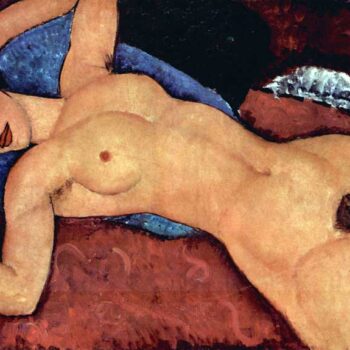 1917 Nu couche, les bras ouverts
