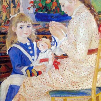 Children in The Afternoon in Wargemont (Detail) by Renoir
