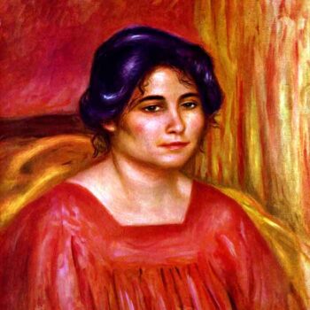 Gabrielle with Red Blouse by Renoir