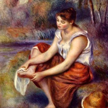 Girl Dryes Her Feet by Renoir