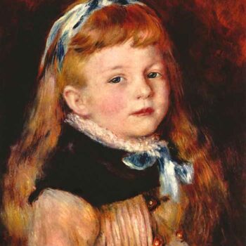 Mademoiselle Grimprel with Blue Hair-Band by Renoir