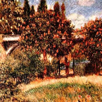 Railway Bridge of Chatou by Renoir