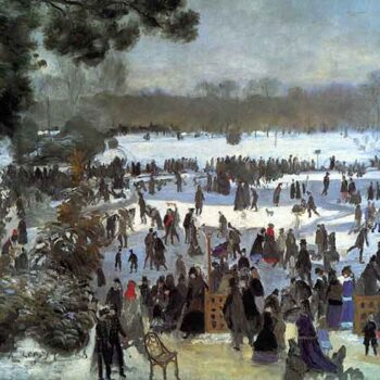 Skating Runners in The Bois De Bologne by Renoir