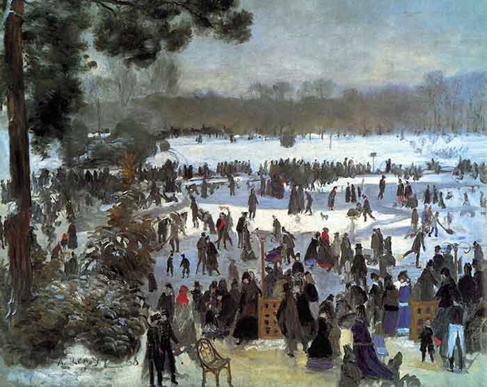 Skating Runners in The Bois De Bologne by Renoir