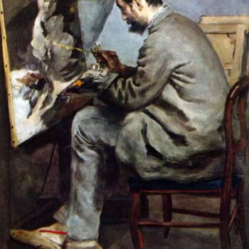 The Painter in The Studio of Bazille by Renoir