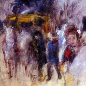 The Place Clichy (Detail) by Renoir