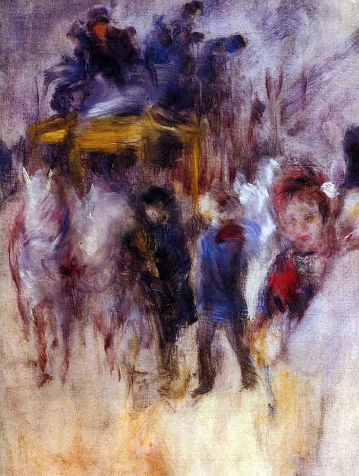 The Place Clichy (Detail) by Renoir