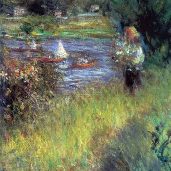 The Seine at Chatou (Detail) by Renoir