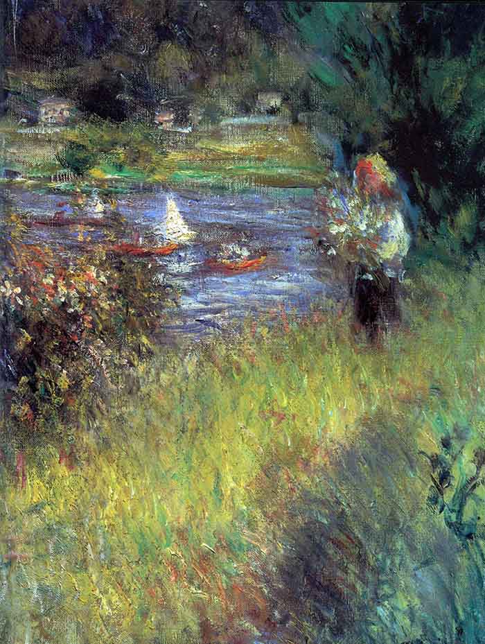 The Seine at Chatou (Detail) by Renoir