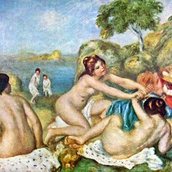 Three Bathing Girls with Crab by Renoir