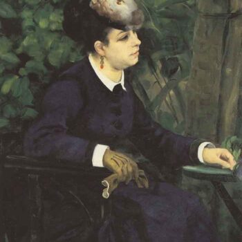 Woman with Gull Feather (Woman in The Garden) by Renoir