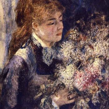 Woman with Lilacs by Renoir