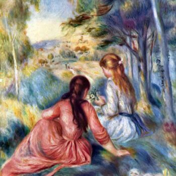 Young Girls in The Meadow by Renoir
