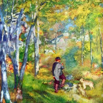 Young Man in The Forest of Fontainebleau by Renoir