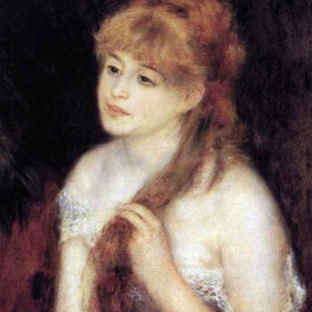 Young Woman Strokes Her Hair by Renoir