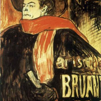 Aristide Bruant Study by Toulouse-Lautrec
