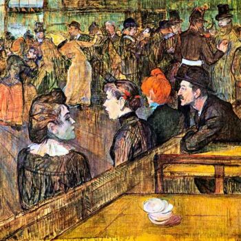 At The Moulin De La Gallette by Toulouse-Lautrec