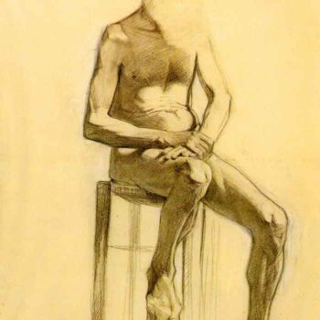 Bearded Man with Crossed Hands by Toulouse-Lautrec