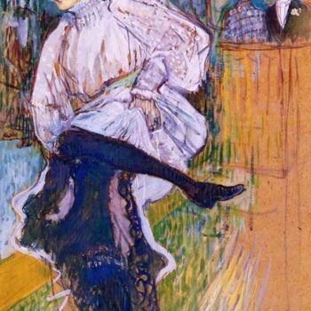 Jane Avril Dances by Toulouse-Lautrec