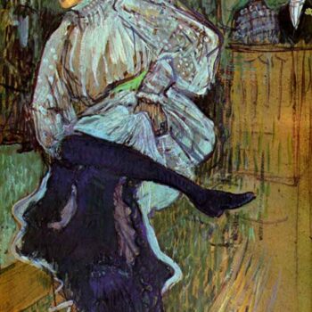 Jane Avril Dancing 2 by Toulouse-Lautrec