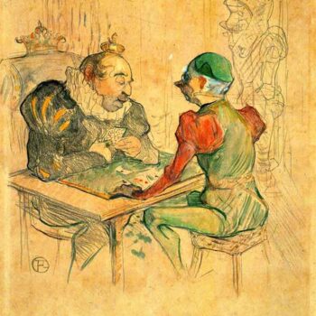 Le Bezigue by Toulouse-Lautrec