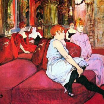 Salon in The Rue De Moulins by Toulouse-Lautrec