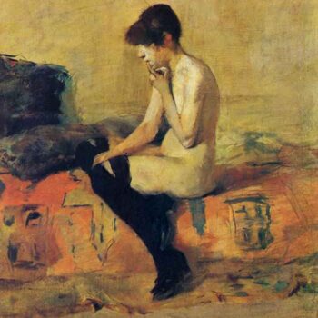 Study of a Feminine Nude by Toulouse-Lautrec