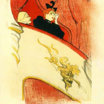 The Loge with a Gold Mas by Toulouse-Lautrec