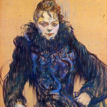 Woman in a Black Boa by Toulouse-Lautrec