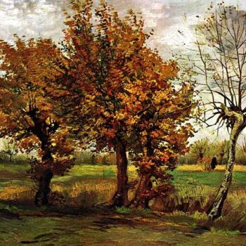 Autumn Landscape with Four Trees