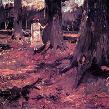 Girl in White in The Woods