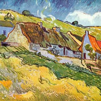 Huts in Auvers by Van Gogh