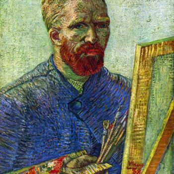 Self-Portrait in Front Easel by Van Gogh