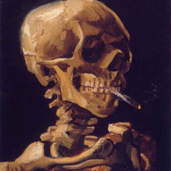 Skull with a Burning Cigarette by Van Gogh