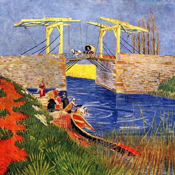 The Langlois Bridge at Arles with Women Washing