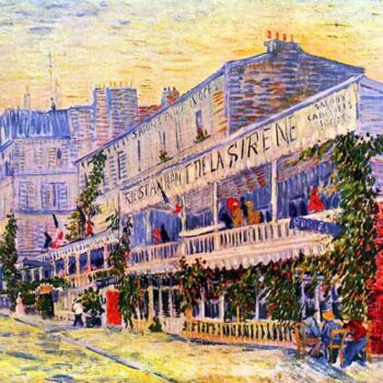 The Restaurant De La Siren in AsniĚŁĺ¬Res by Van Gogh