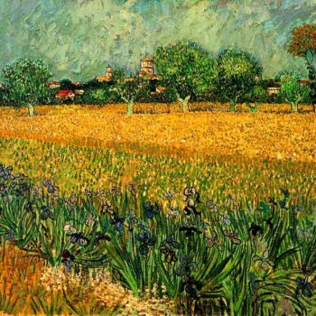 View of Arles with Irises in The Foreground
