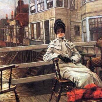 On The Ferry Waiting #1 by Tissot