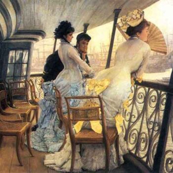 The Gallery of The H.M.S. Calcutta by Tissot