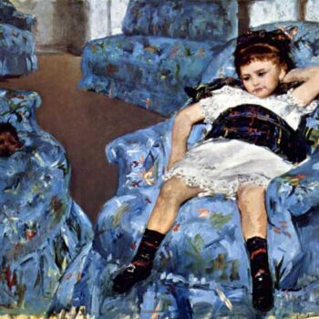 Small Girl in The Blue Armchair by Cassatt