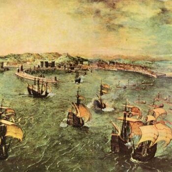 Port of Naples by Pieter Bruegel