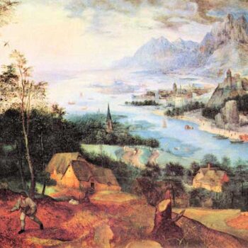 River Landscape with a Sower by Pieter Bruegel