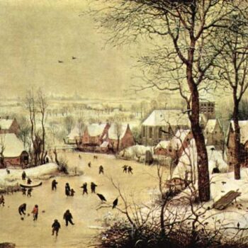 Winter Landscape with Skaters by Pieter Bruegel