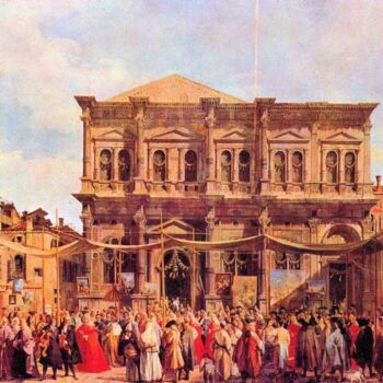 Festival in San Rocco by Canaletto