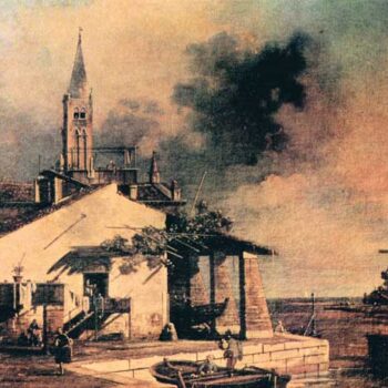 Lagoon Landscape by Canaletto