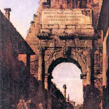 Titus Arch in Rome by Canaletto