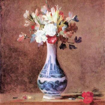 Flowers in a Vase by Jean Chardin
